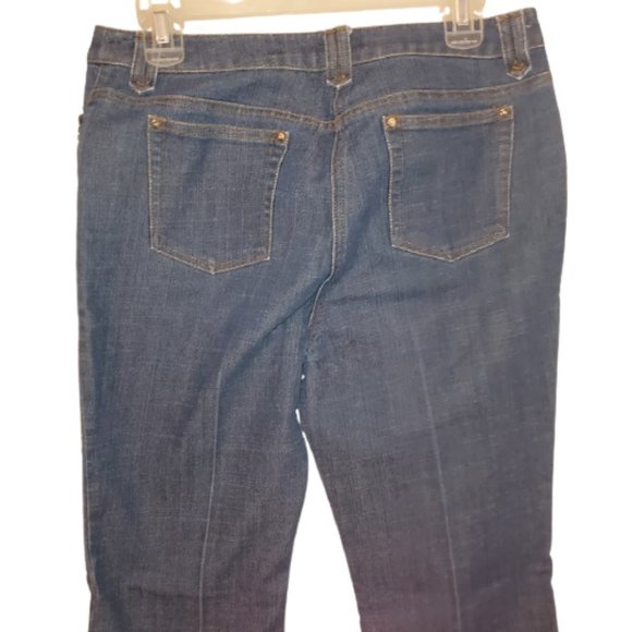 NWOT Anne Klein dark blue denim jeans stud 8P 8 - Picture 5 of 5